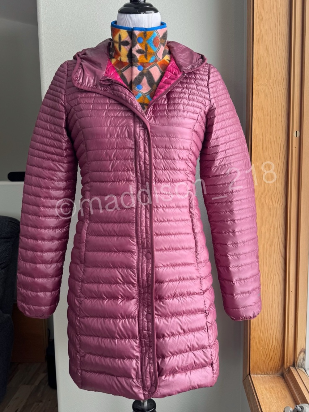 Patagonia Lightweight Fiona Parka Small Oxblood Red 600-fill down Windproof S
